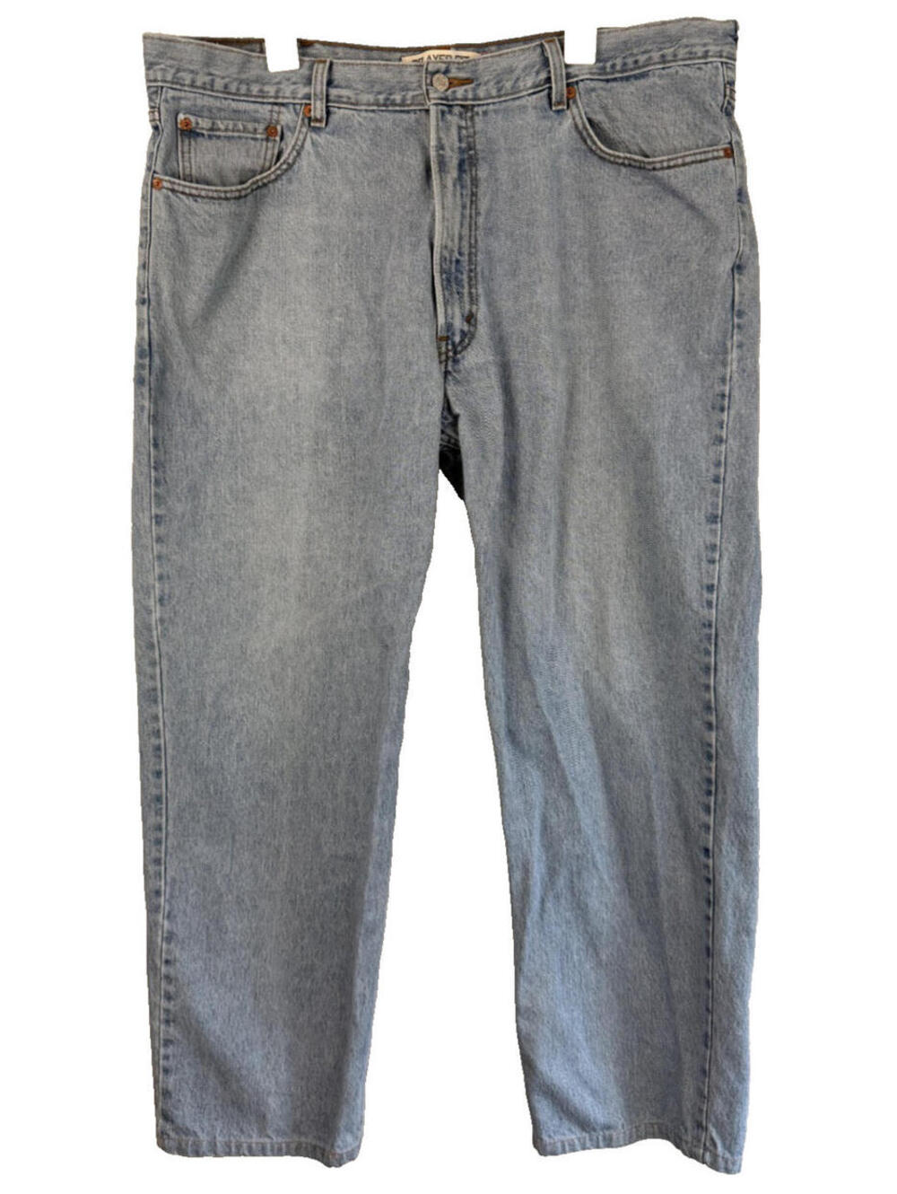 Levi's 550 Relaxed Fit Mens Blue Jeans Size 42x34 Light Wash 100% Cotton